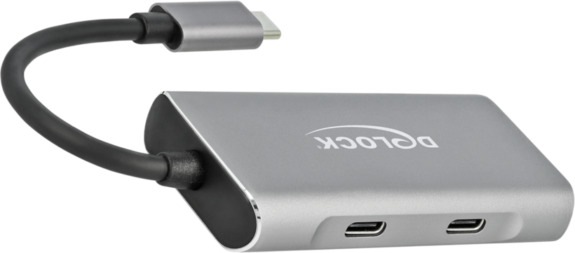 Hub USB 3.1 4 porte nero/argento Delock