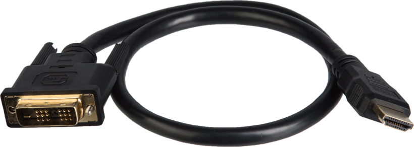Cable HDMI(A) m/DVI-D m 0,5 m, negro