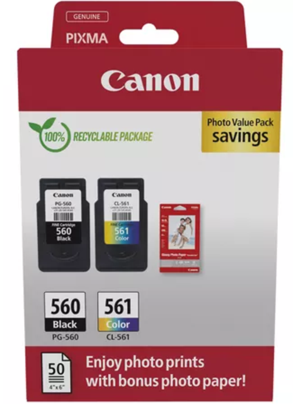 Canon PG-560/CL-561 Tinte+Fotopapier