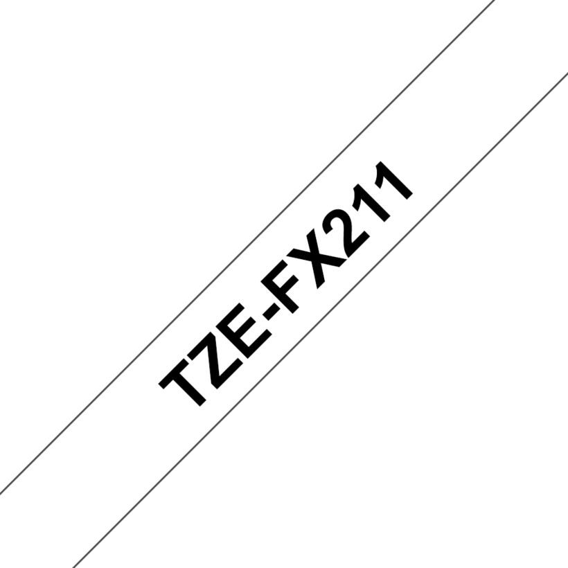 Brother TZe-FX211 6mmx8m Schriftband ws