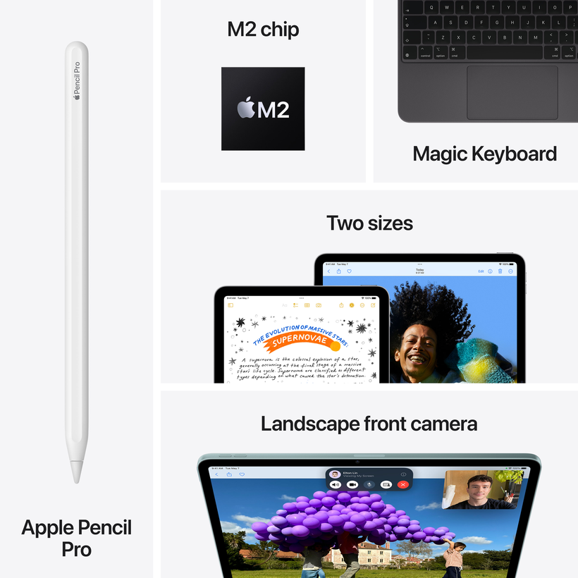 Apple 13" iPad Air M2 128 GB spacegrau