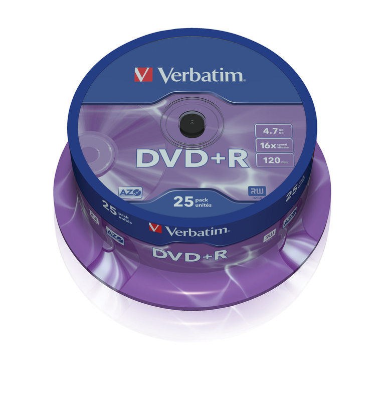 Verbatim DVD+R 4.7GB 16x SP 25-pack
