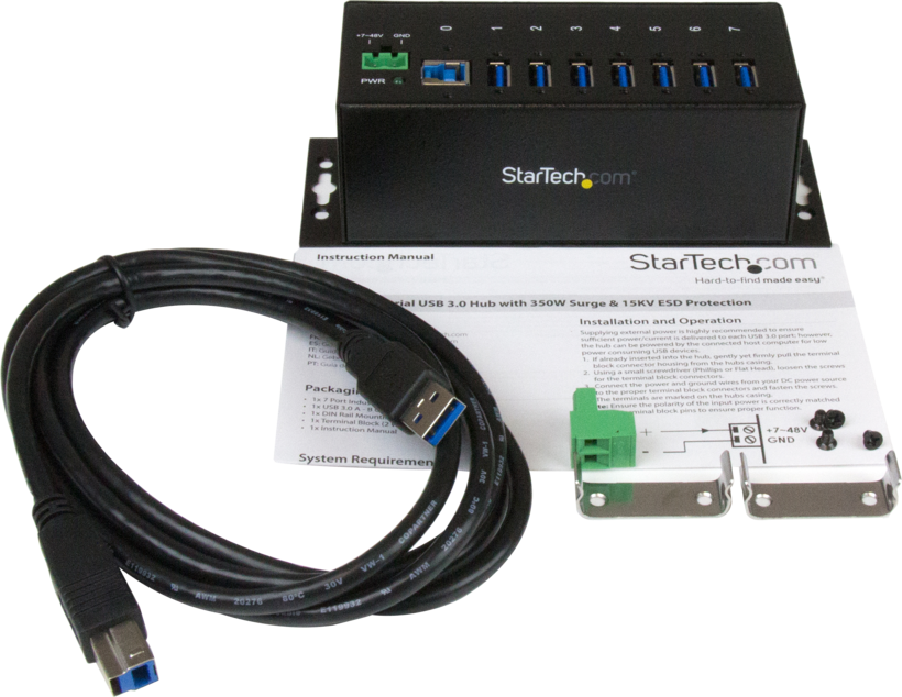 StarTech USB Hub 3.0 7-port Industrial