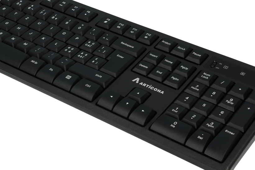 Set Clavier Et Souris Filaire ARTICONA – USB Noir Ergonomique – Disposition QWERTZ Allemand