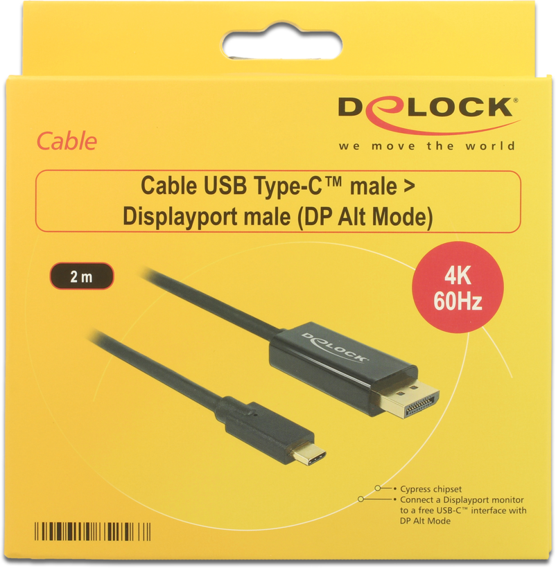 Cable USB Type-C/m - DisplayPort/m 2m
