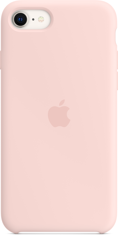 Cque silicone Apple iPhone SE rose craie