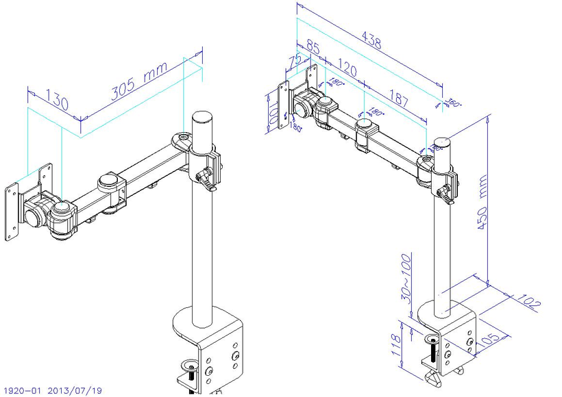 ARTICONA LCD Monitor Tischhalterung