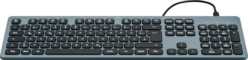 Hama CK-400 Tastatur grau/schwarz