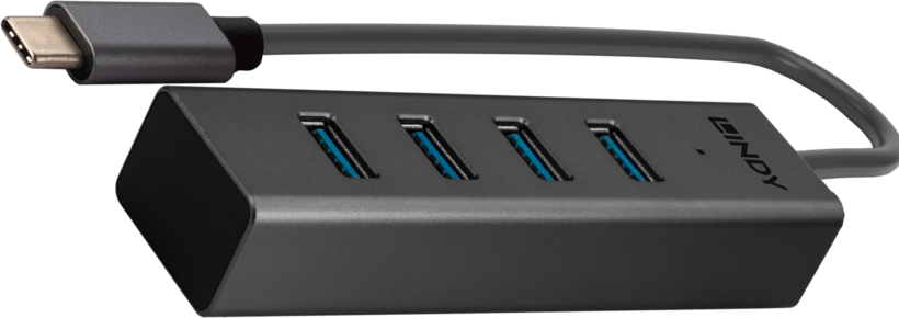 LINDY USB Hub 3.0 4-port Black