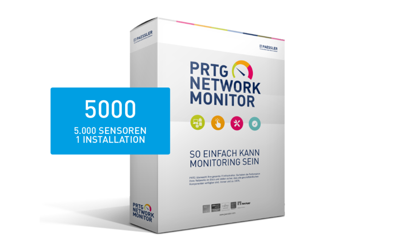 Paessler PRTG Network Monitor for 5000 Sensors Upgrade incl. Maintenance 12 months (from 100 Sensors)