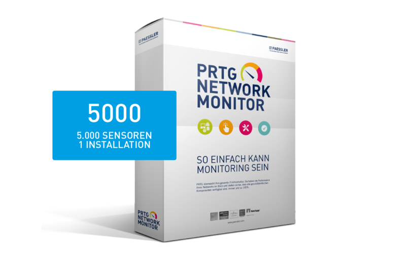 Paessler PRTG Network Monitor for 5000 Sensoren Upgrade inkl. Maintenance 12 Monate (von 500 Sensoren)