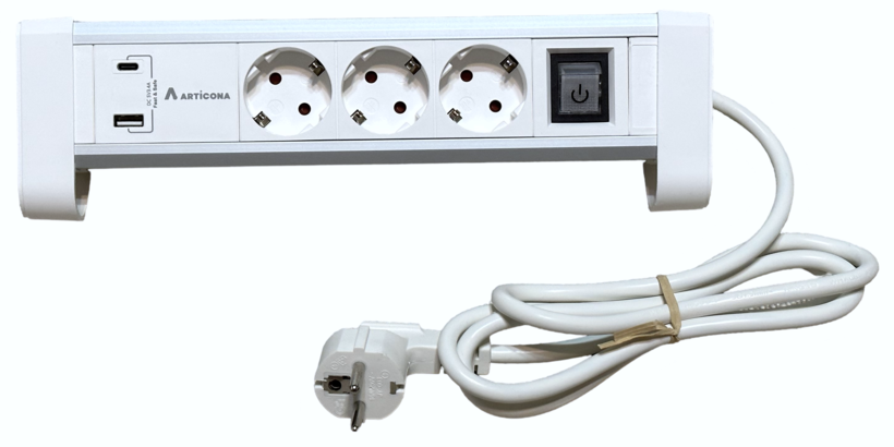 Presa multipla 3x + 2x USB A/C 1,4 m