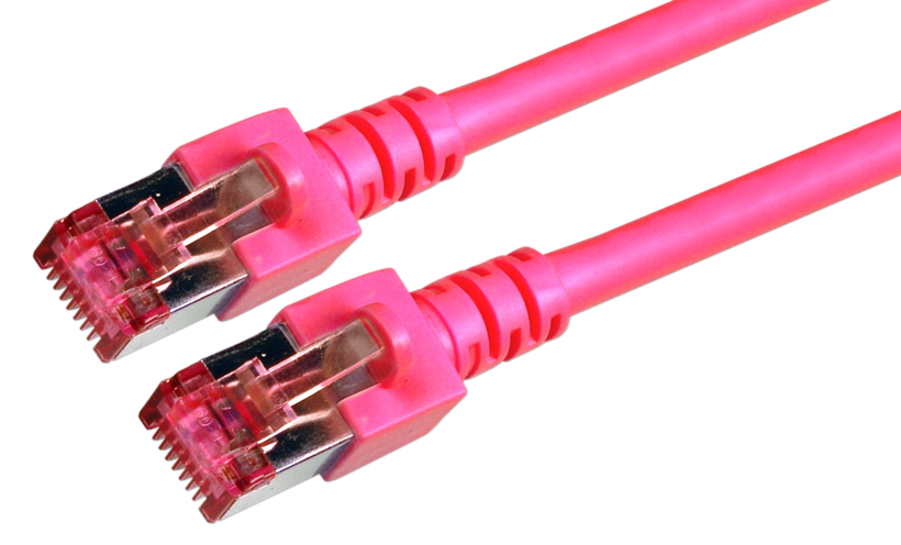 Patch Cable RJ45 S/FTP Cat6 3m Magenta
