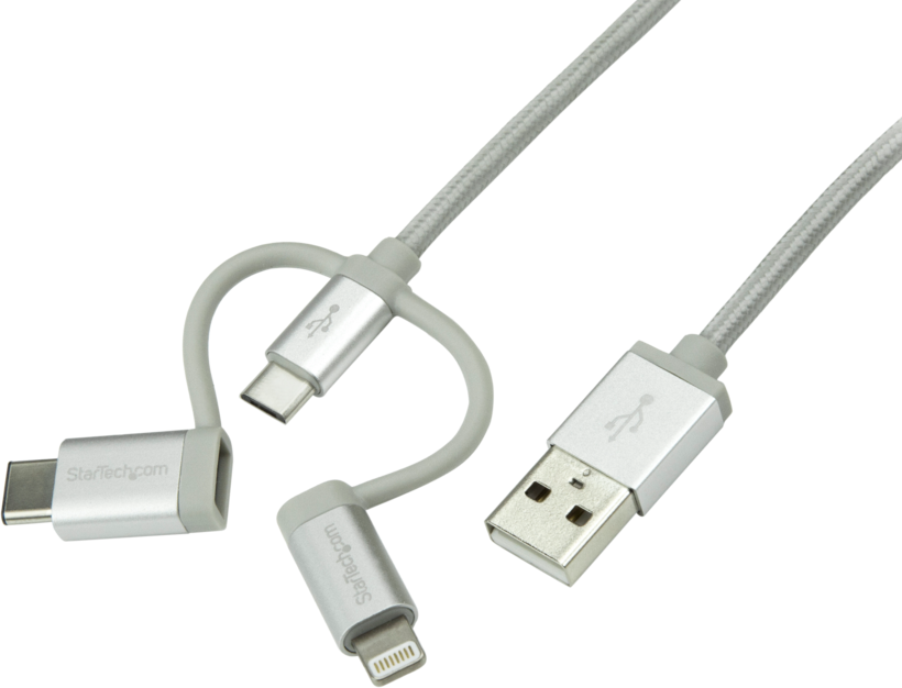 Cable USB 2.0 m (A) - (Lightn./microB/C)