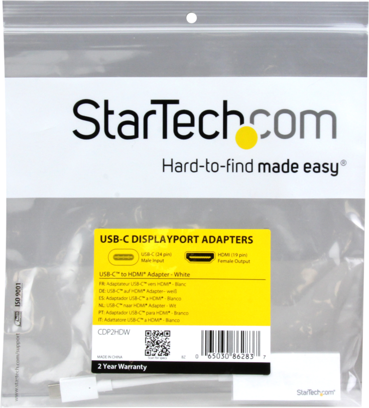 USB-C - HDMI m/f adapter, fehér