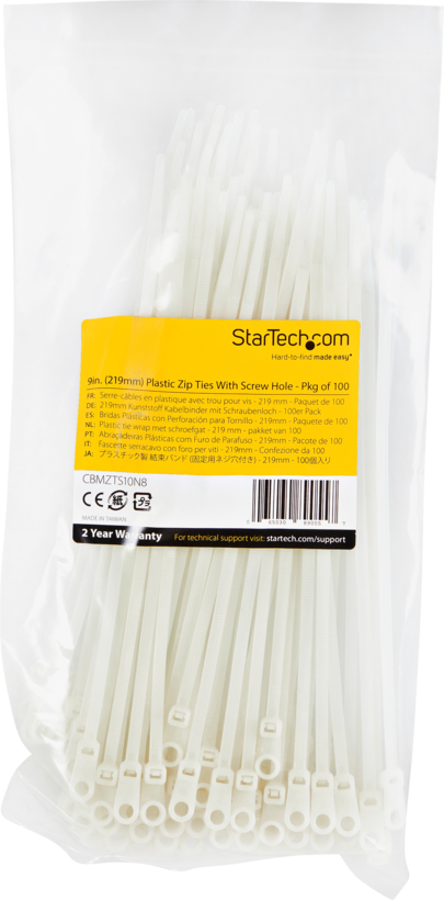 Cable Ties 200x4mm(LxW) White 100x