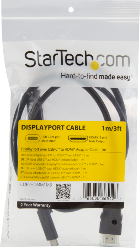 Cavo USB Type C Ma - HDMI Ma 1 m nero