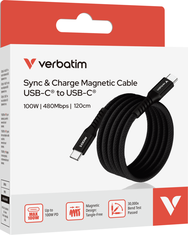 Kabel Verbatim USB typu C 1,2 m 100 W