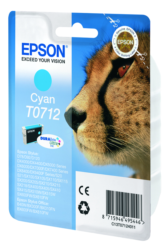 Encre EPSON T0712, cyan