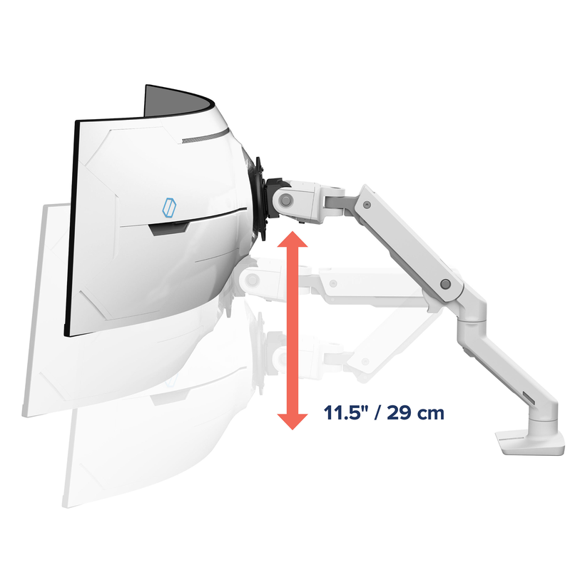 Ergotron HX Desk Monitor Arm White