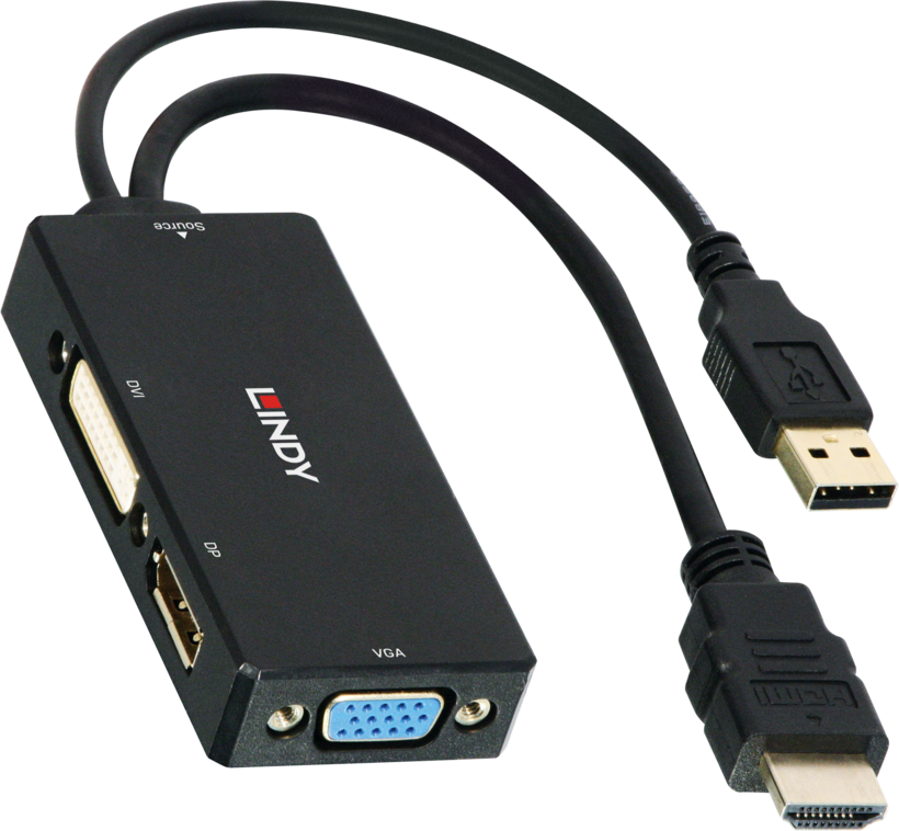 LINDY HDMI - DP/DVI-D/VGA Adapter