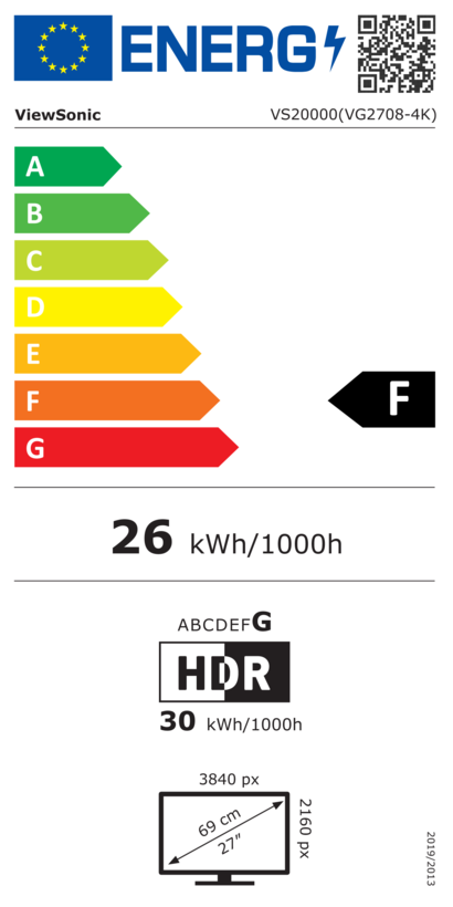 Écran ViewSonic VG2708-4K