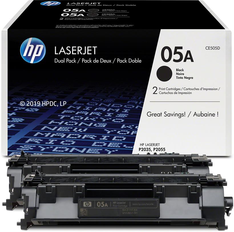 HP Toner 05A, czarny 2 szt.
