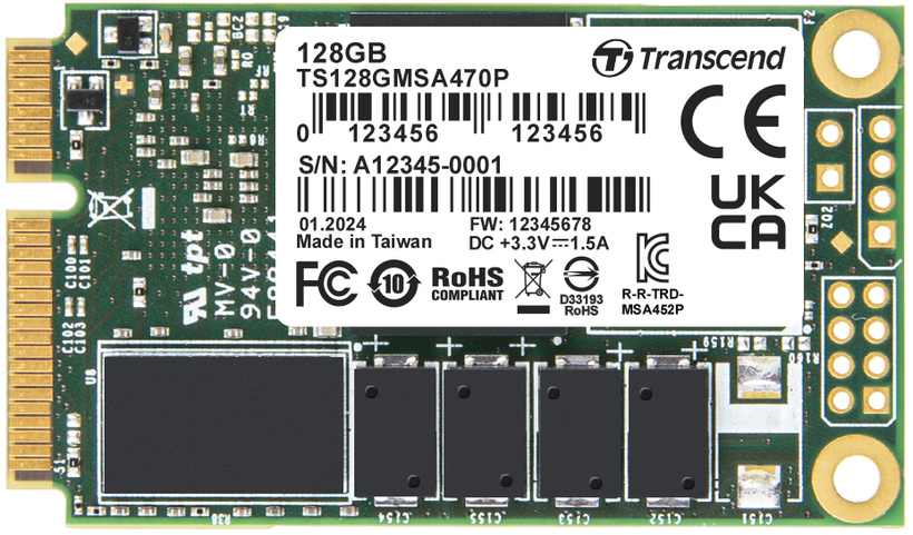 Transcend MSA470P mSATA 128 GB SSD