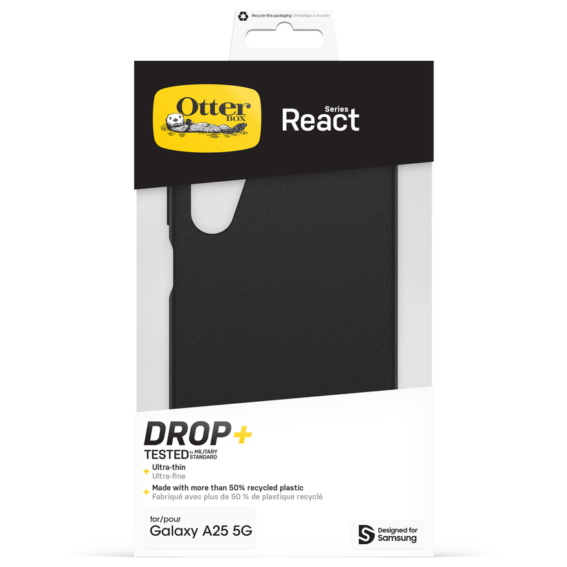 OtterBox React Galaxy A25 5G Case Black