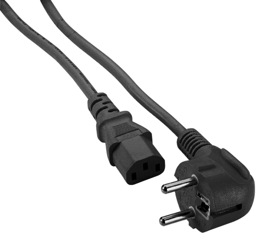 Cable aliment. m - C13 h, 3 m, negro