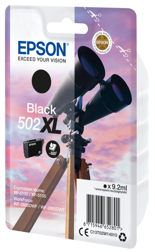 Encre Epson 502 XL, noir