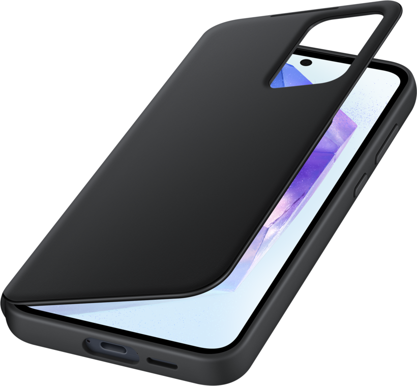 Samsung A55 Smart View Wallet Case Black