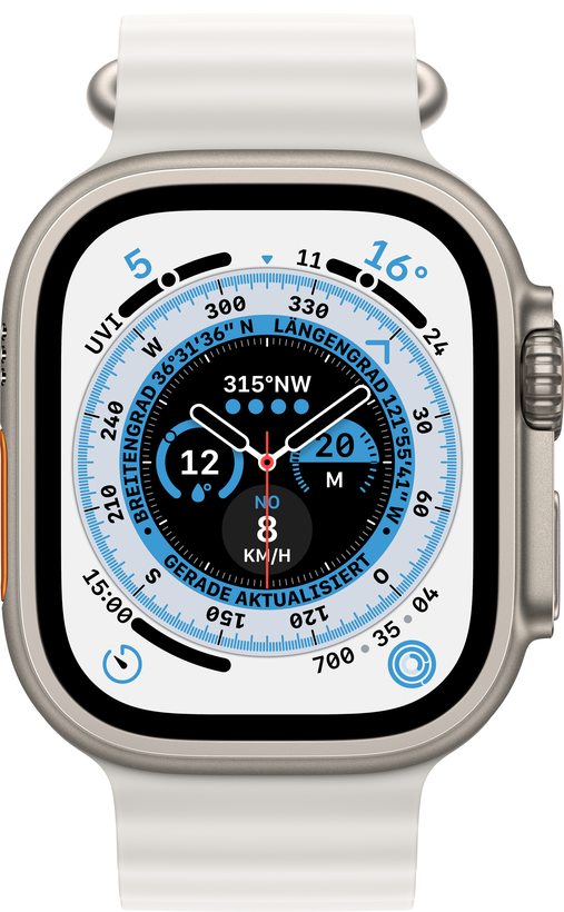 Cinturino Apple Watch Ocean 49 mm bianco