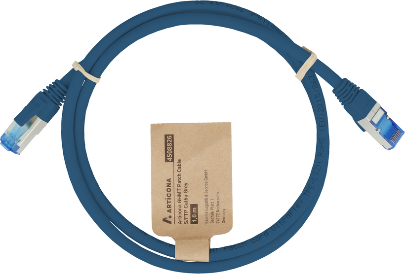 Patch Cable RJ45 S/FTP Cat6a 3m Blue