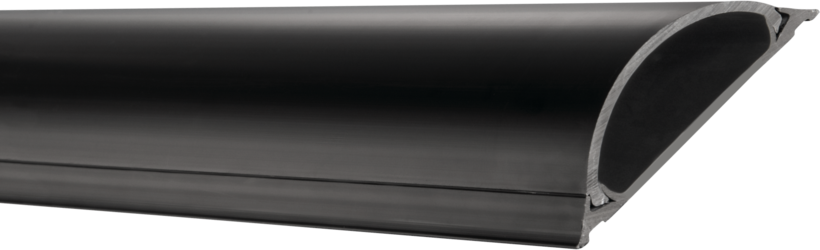 Gaine câbles semi-circ. 70x21 mm 1m noir
