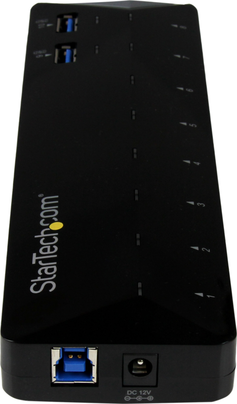 Hub StarTech USB 3.0 10 ports, noir