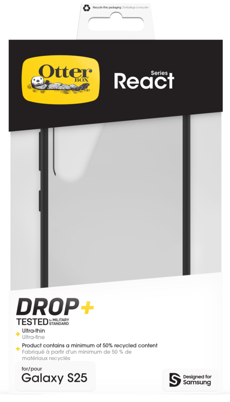 OtterBox React Galaxy S25 case bl. cl.