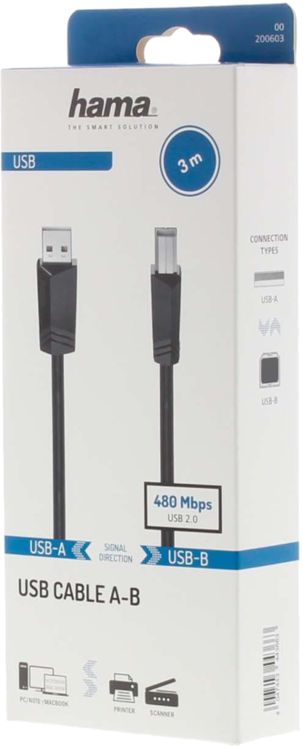 Hama USB Typ A - B Kabel 3 m