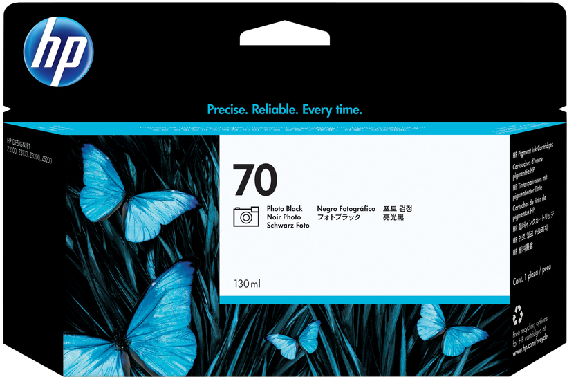 Encre HP 70 130 ml, noir photo