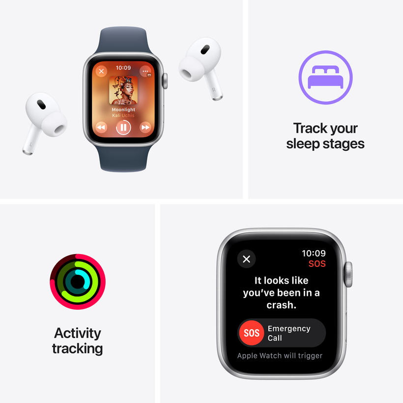 Apple Watch SE 2023 GPS 40mm alu, minuit
