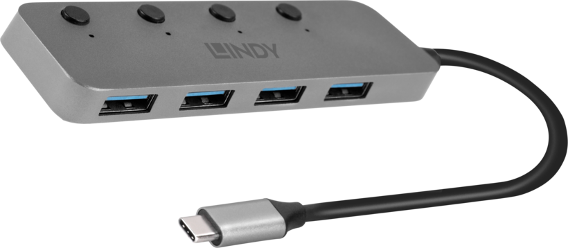 Comprar Hub USB LINDY 3.0 4 p. + interruptor (43383)