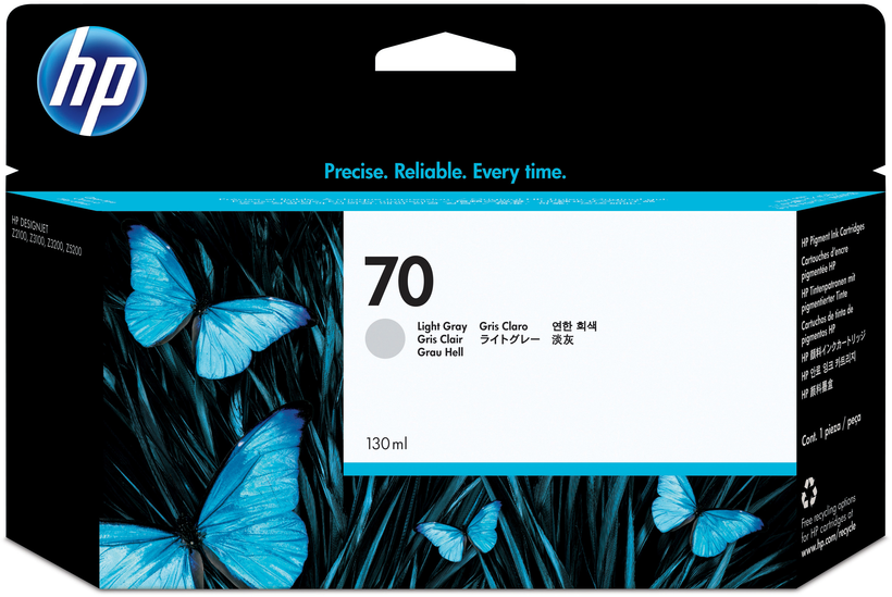 HP 70 tinta 130 ml világos szürke