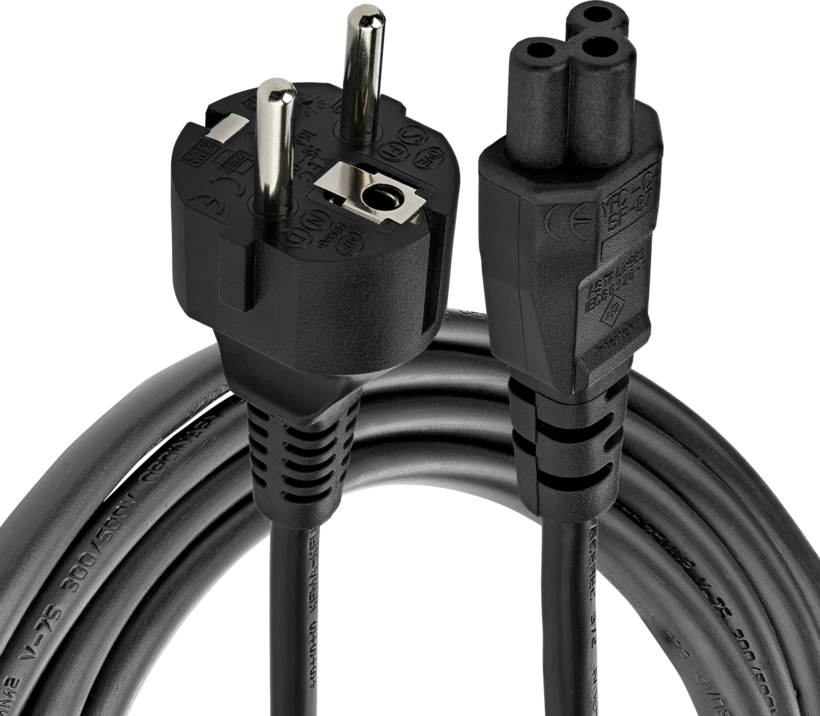 Power Cable Power/m-C5/f 2m Black