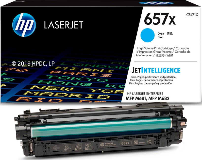 HP 657X Toner Cyan