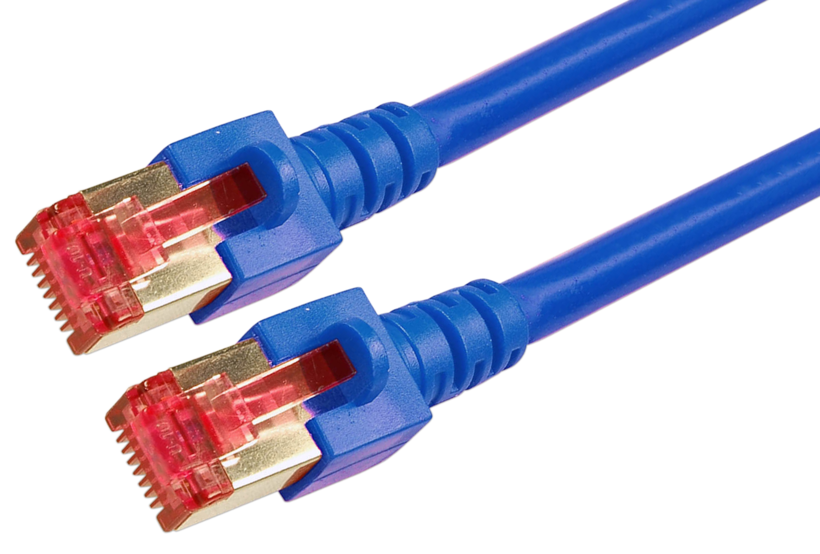 Câble patch RJ45 S/FTP Cat6 25 m bleu
