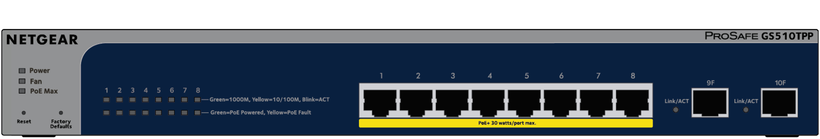 NETGEAR ProSAFE GS510TPP PoE Switch