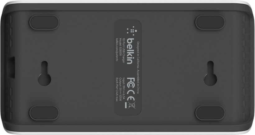 Belkin USB Charger 10-port White/Grey