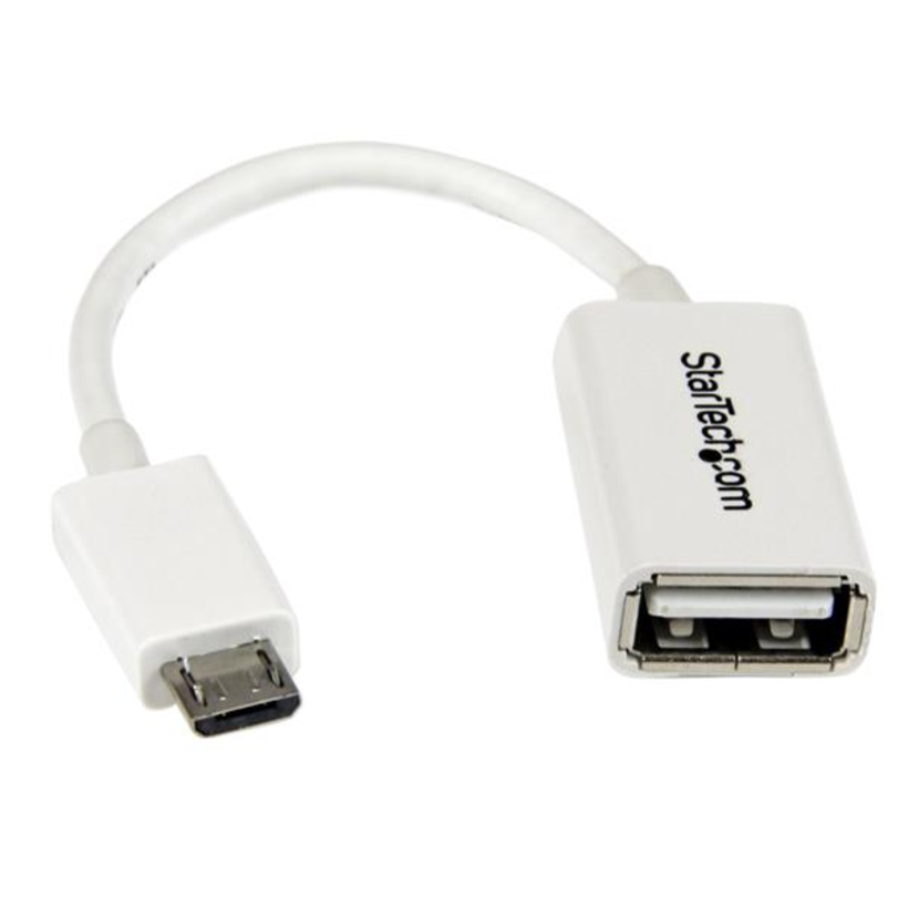 Adaptateur StarTech microUSB-USB, blanc