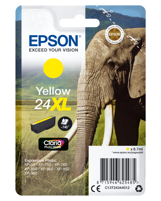 Tinteiro Epson 24XL amarelo