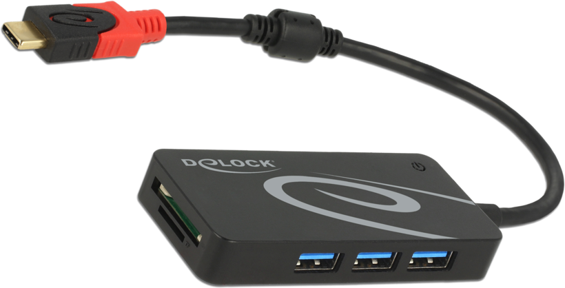 Delock USB Hub 3.0 3-Port +SDKartenleser
